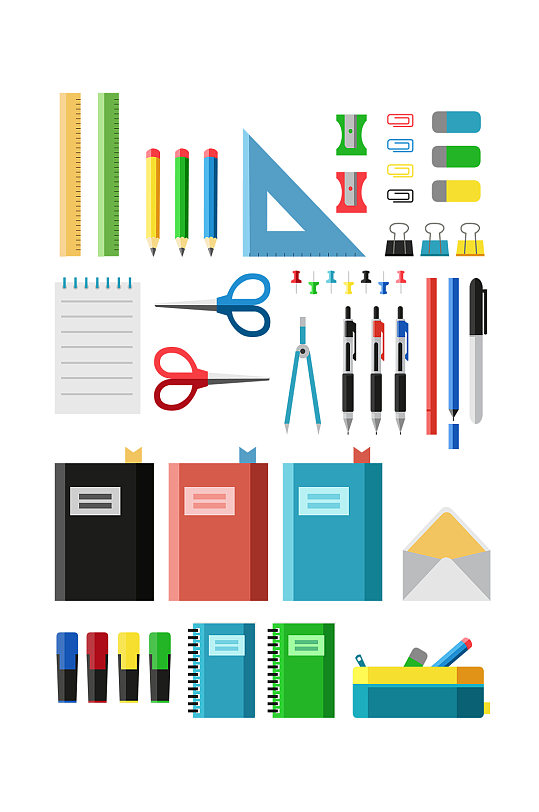文具手绘风图片-文具手绘风素材下载-众图网