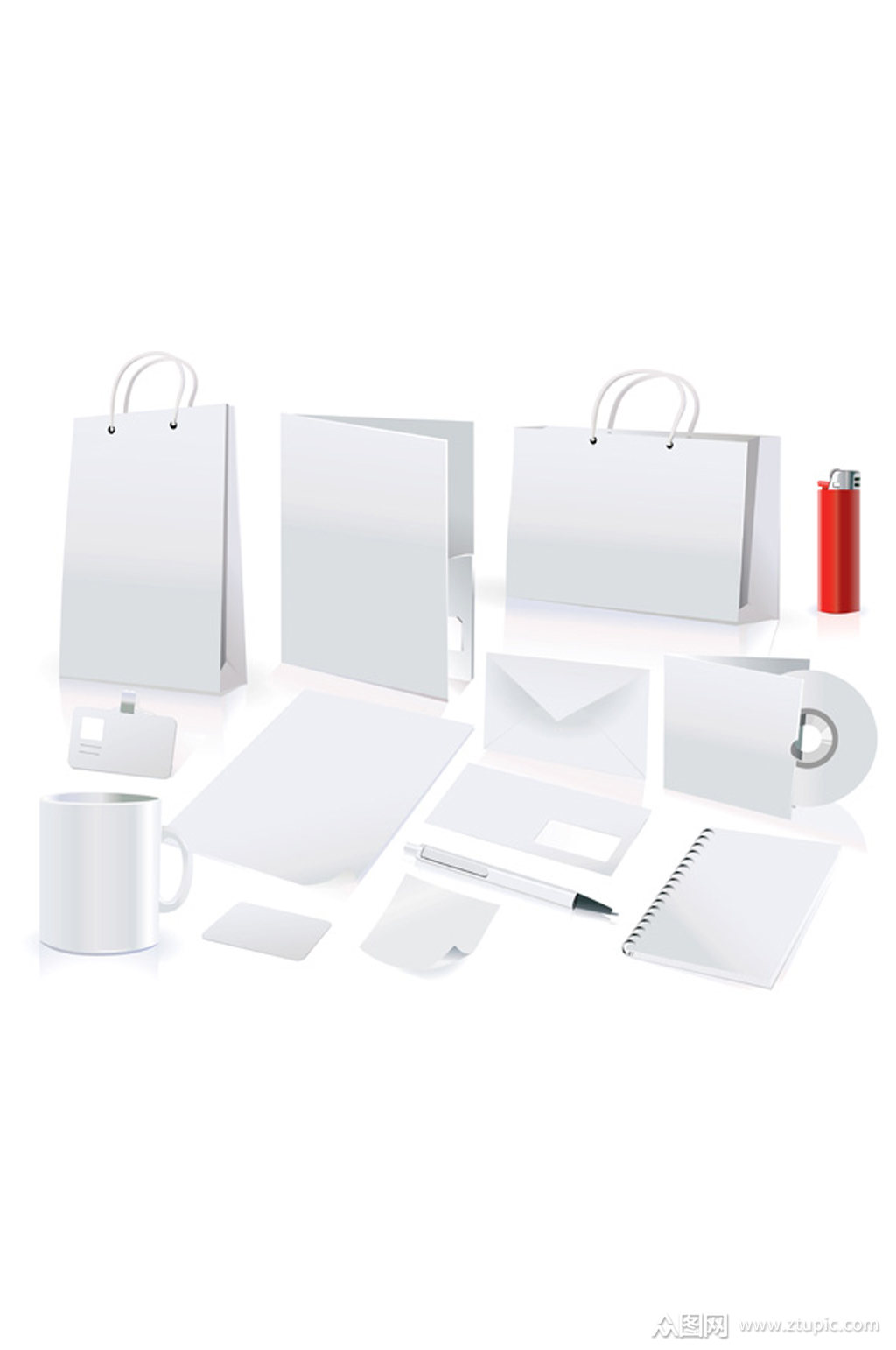 空白纸盒vi元素矢量素材