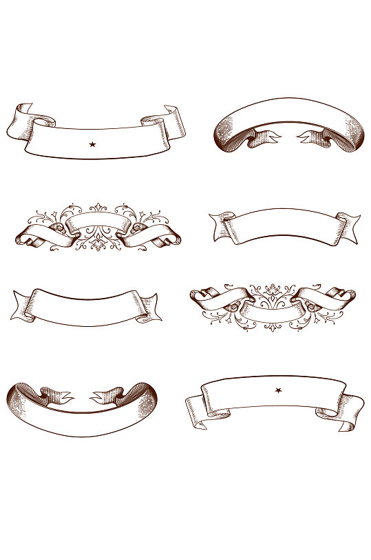 庆祝彩带花边ai矢量素材