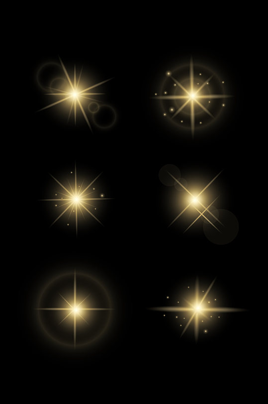 光效粒子素材AI格式高光辉光源元素