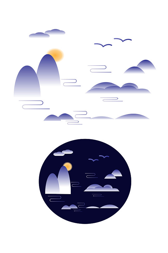 山水水墨效果图片-山水水墨效果素材下载-众图网