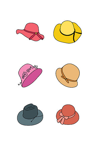 帽子免扣彩色元素