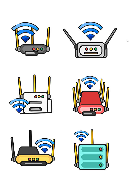 wifi无线网局域网路由器元素