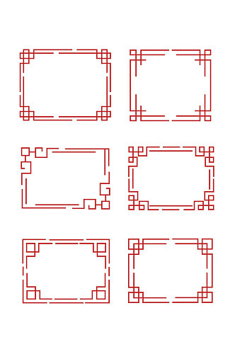 复古红色传统边框