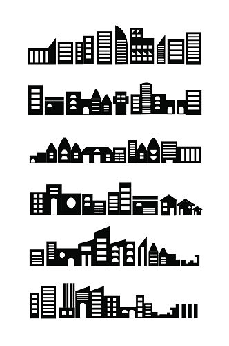 大厦城市建筑剪影