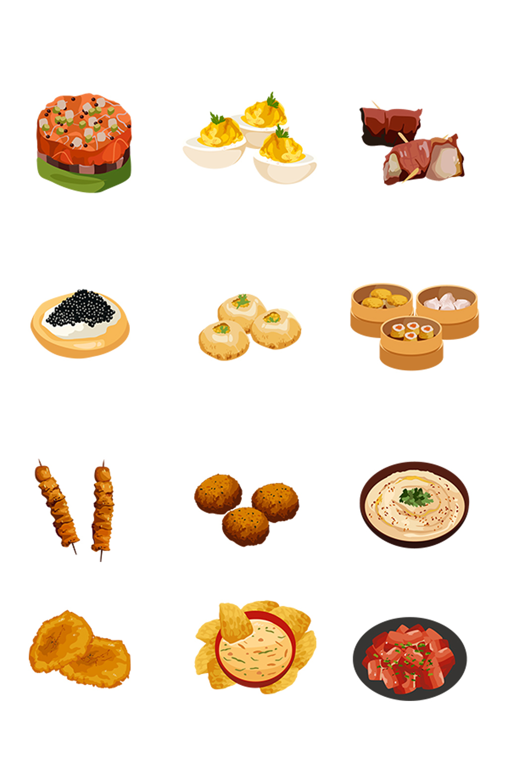 手绘食物美食设计素材素材