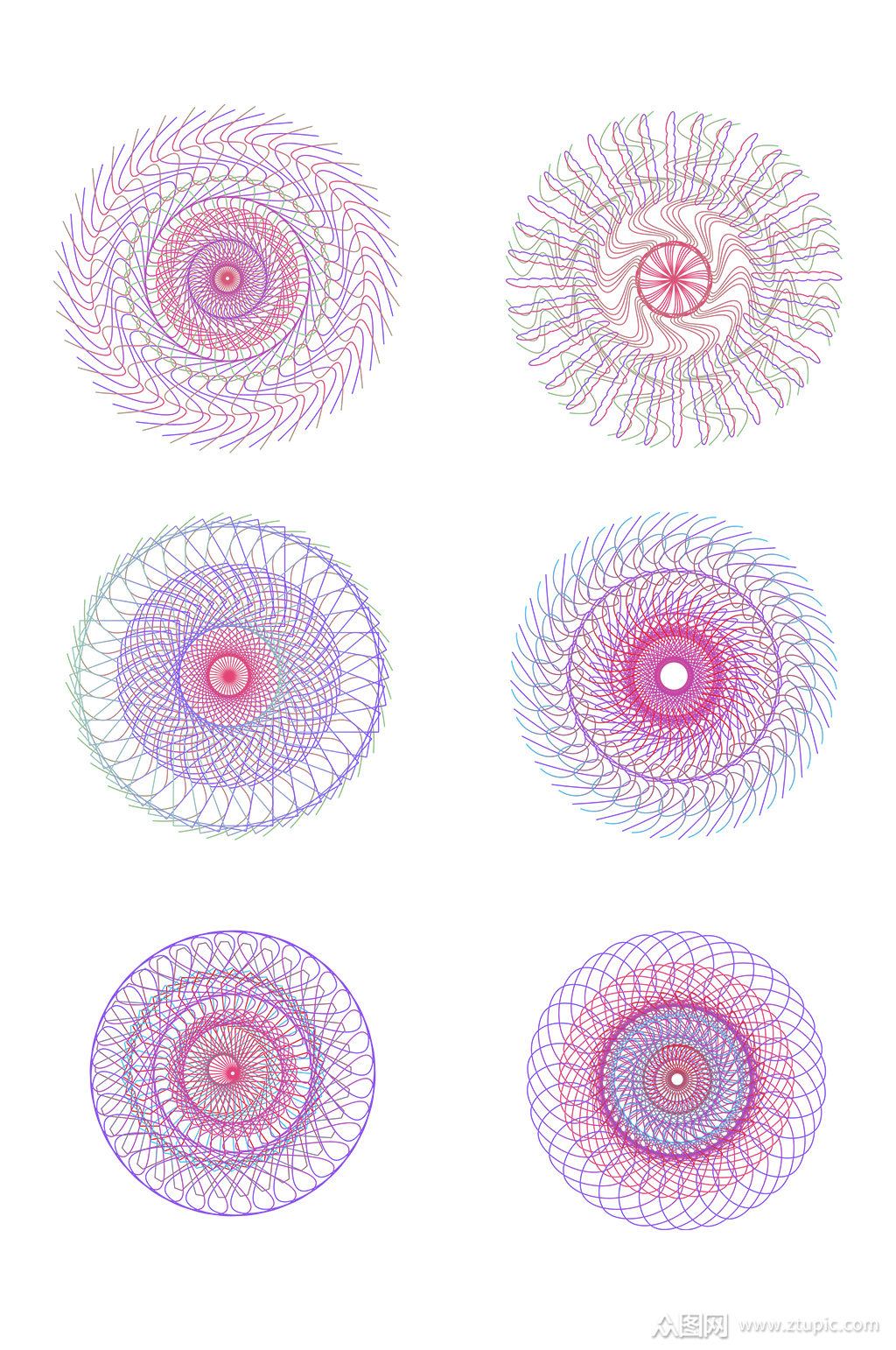 彩色曲线线条素材矢量ai纹理元素