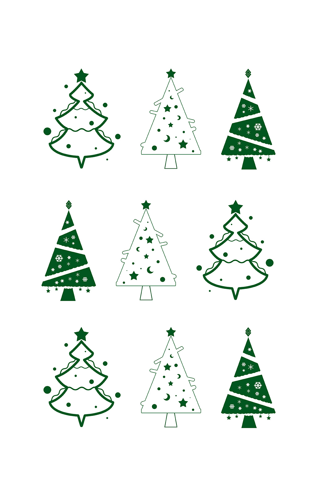 简笔画圣诞树元素素材下载-众图网