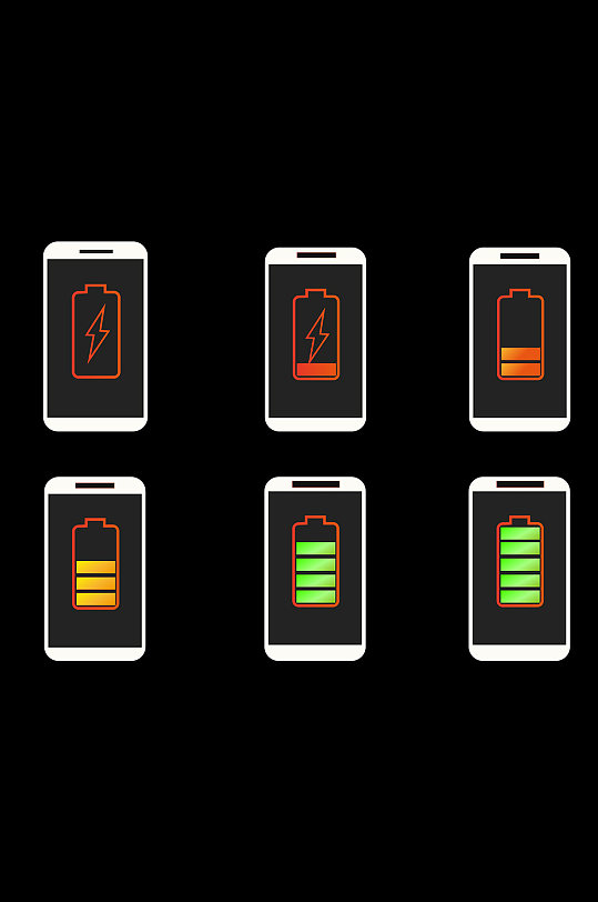 手机电量充足矢量元素