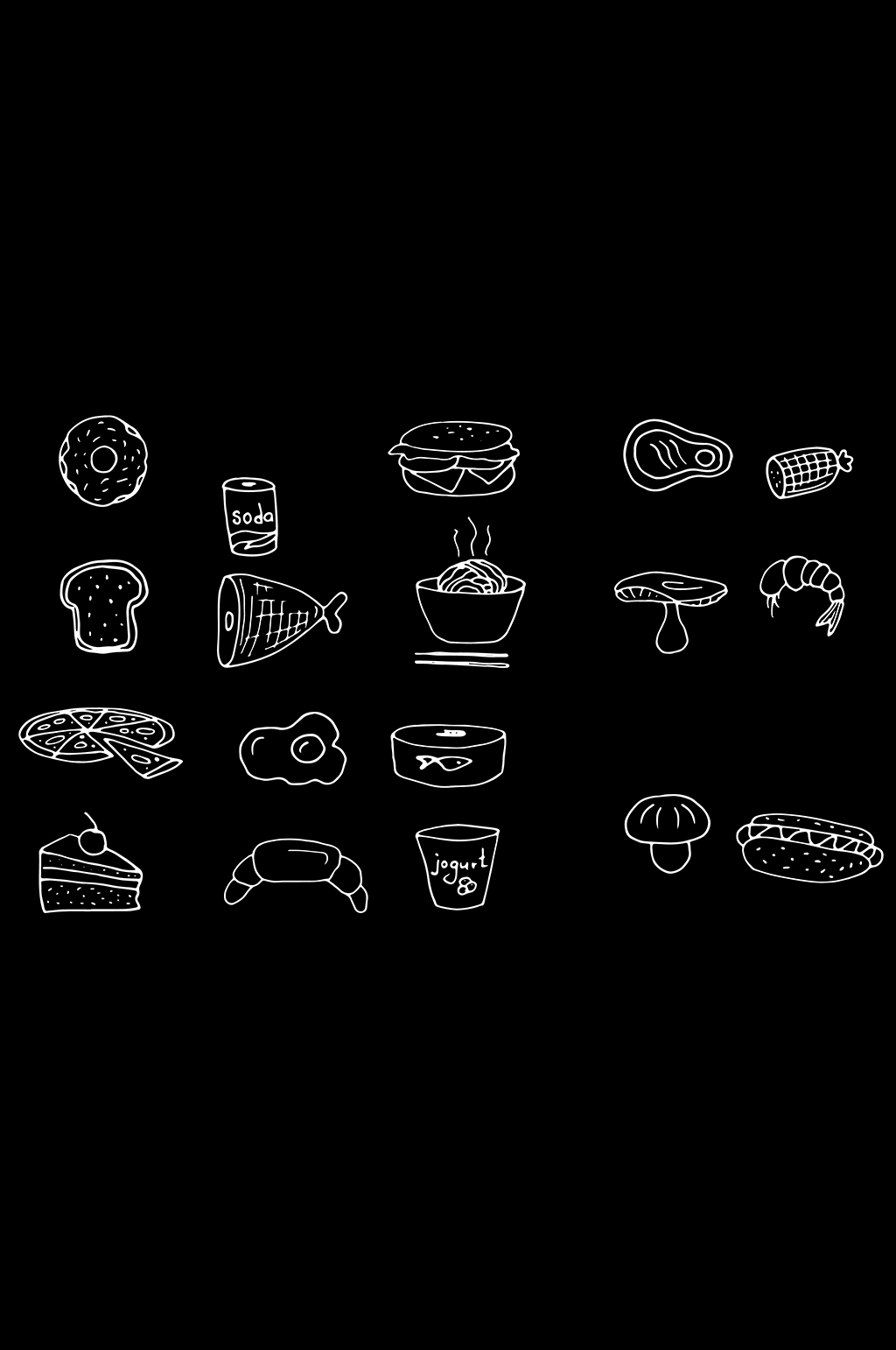 手绘食物食材图案设计元素素材