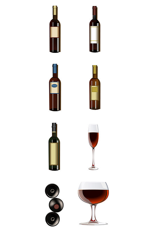 红酒葡萄酒酒杯设计元素