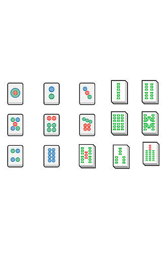 手绘麻将海报设计元素