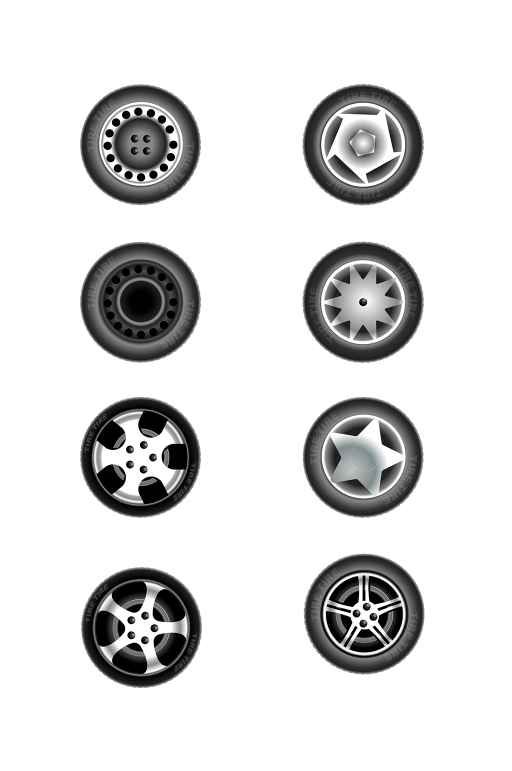 汽车轮胎图案设计元素