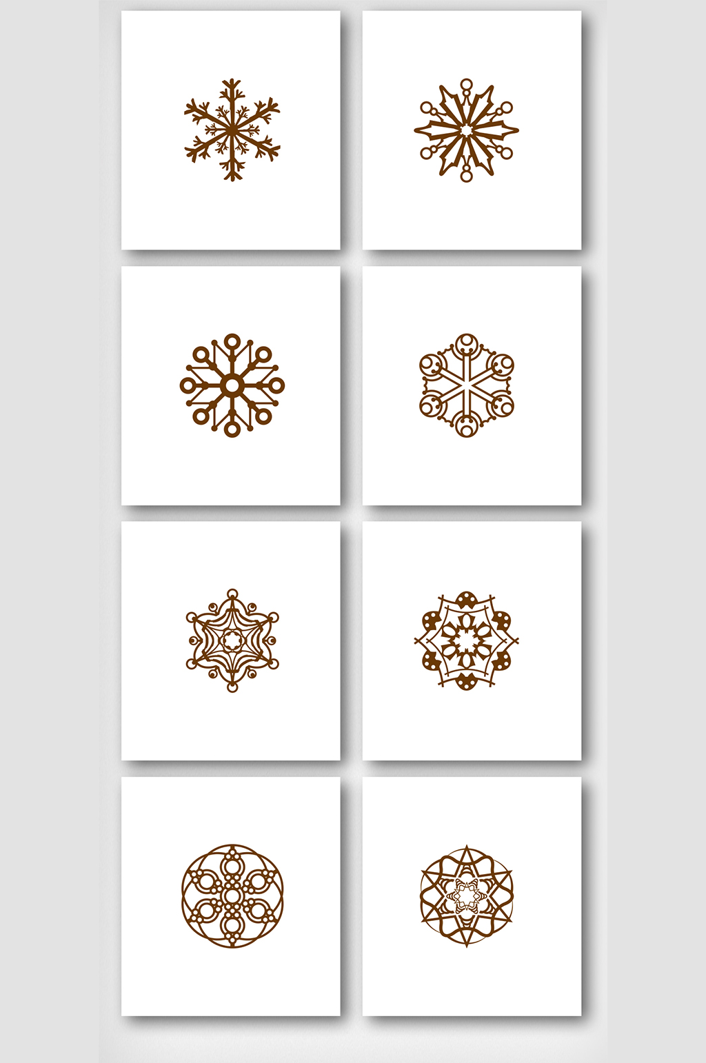雪花花纹元素雪花元素素材