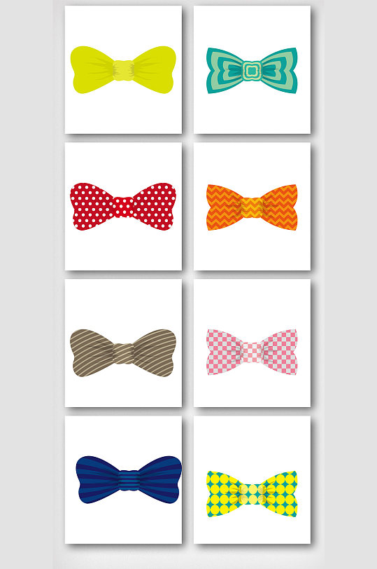 卡通少女蝴蝶结元素