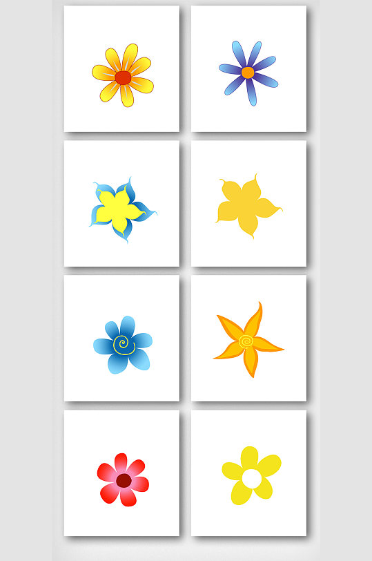 五颜六色花朵元素