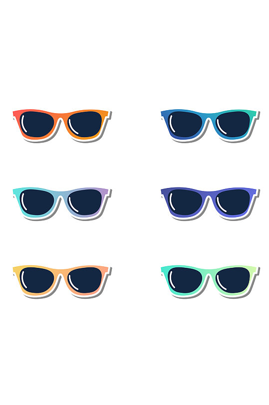 波普艺术卡通墨镜贴纸