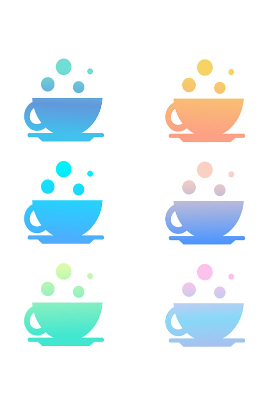 咖啡和茶图标元素