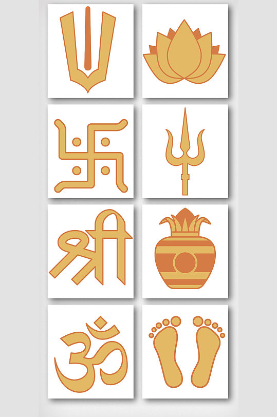 印度教卡通图案元素