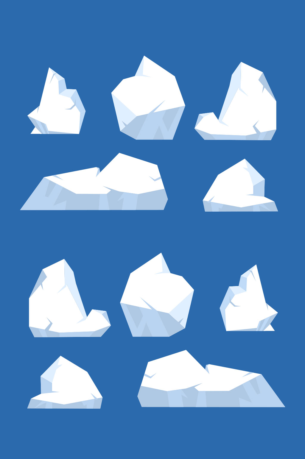 冰山怎么画创意图片