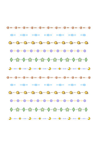 可爱边框线条元素