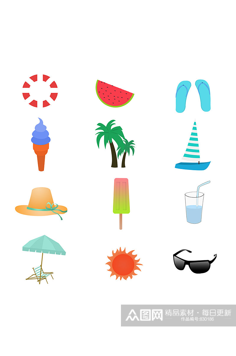夏日图标icon图标素材素材