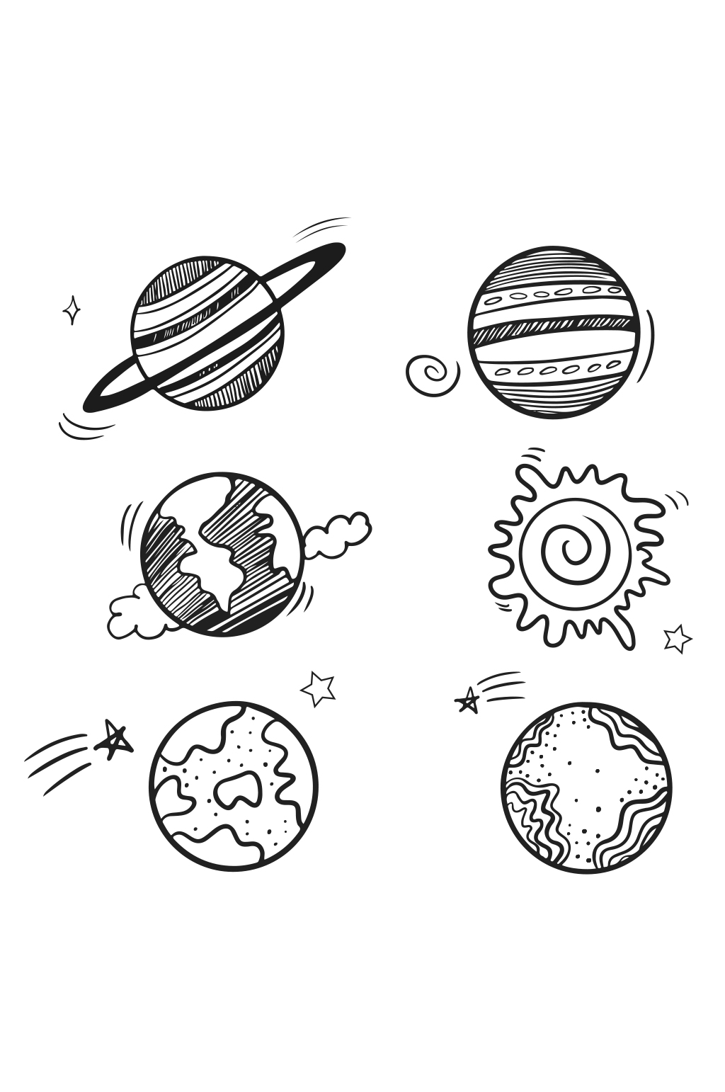 星球合集卡通发光地球素材