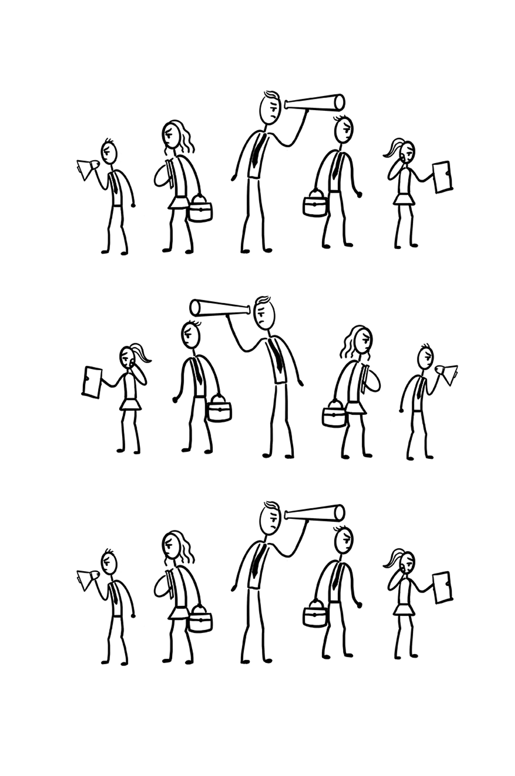 商务简笔画财务元素素材