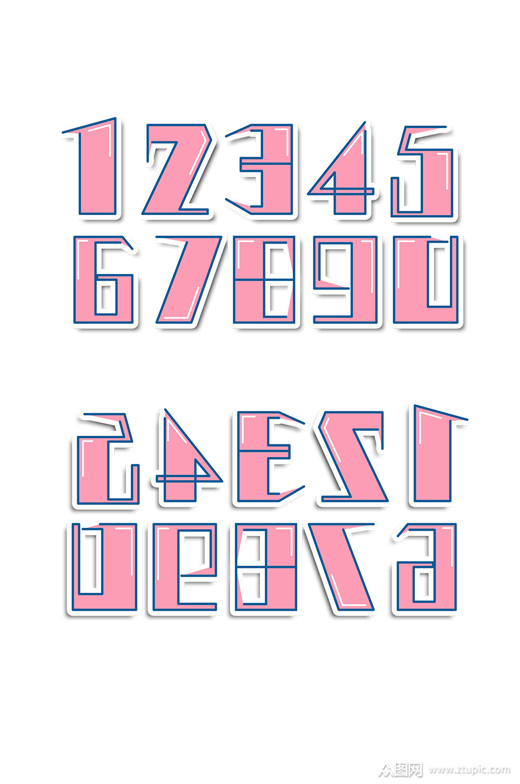 数字字体设计元素