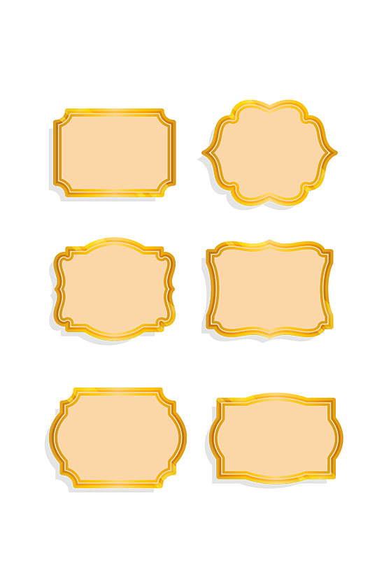 镶金边边框元素图形