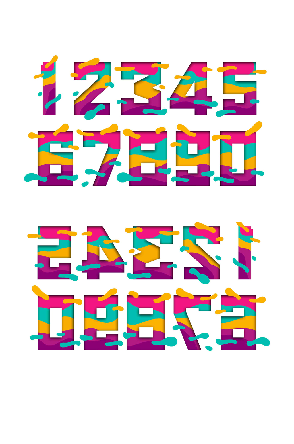 数字24字体设计图片