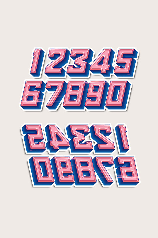 数字字体设计元素