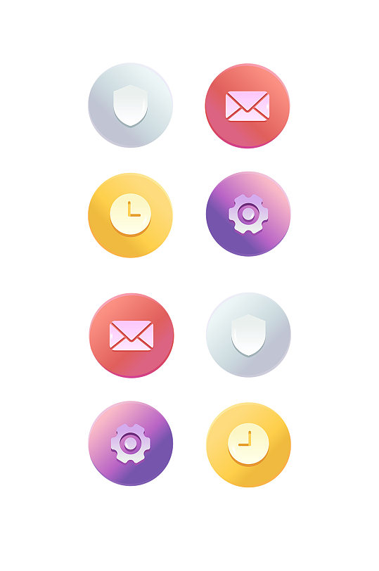 彩色渐变可爱手机icon