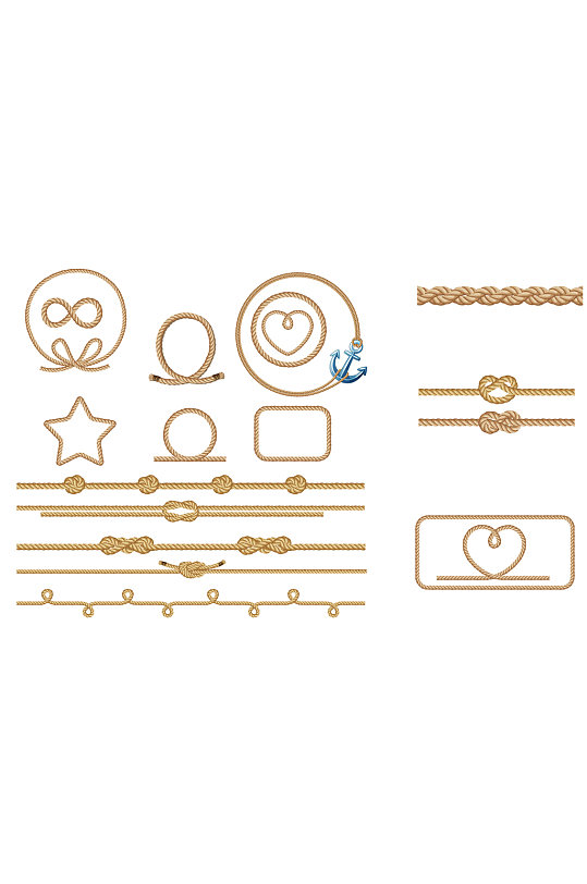 棕色麻绳设计素材