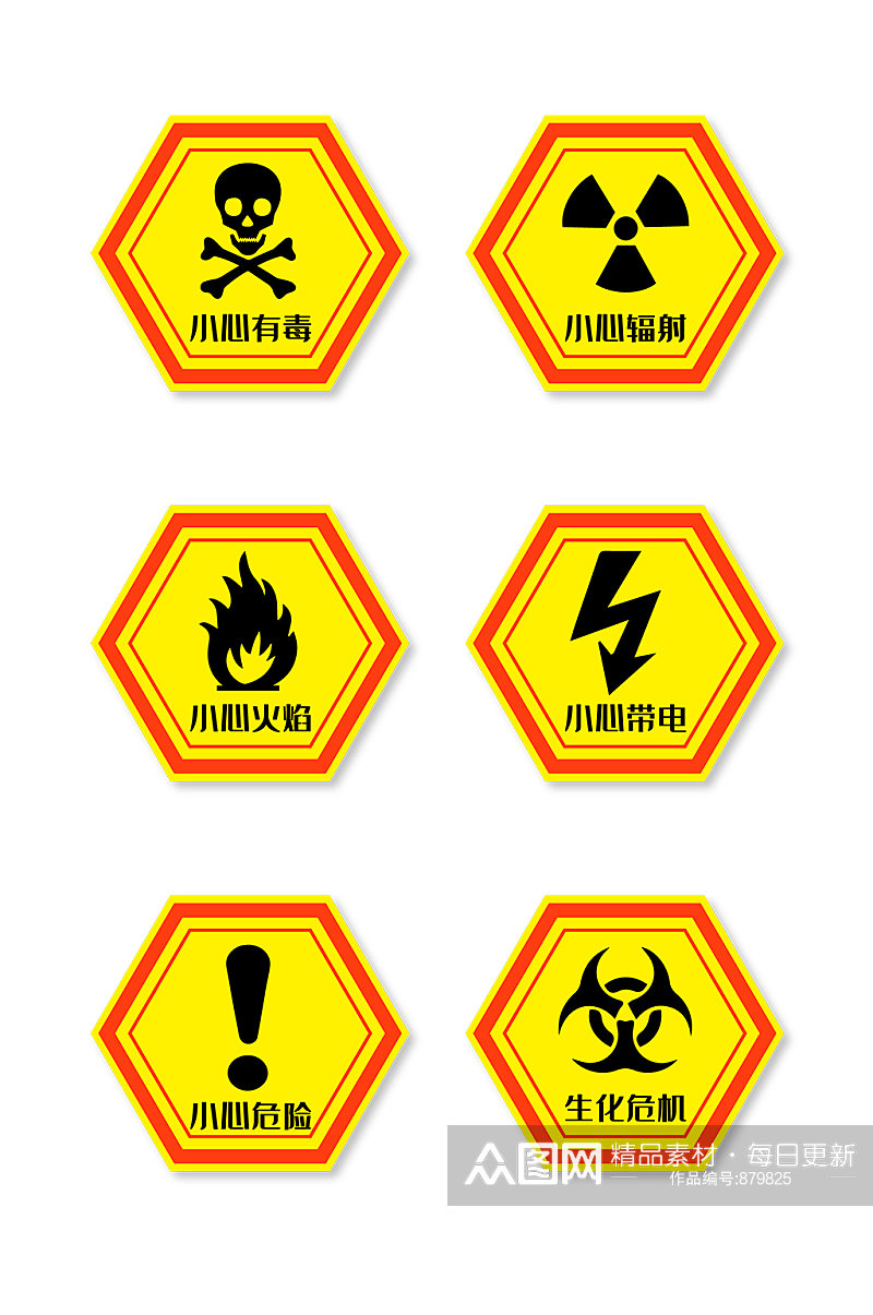 危险图标设计卡通素材