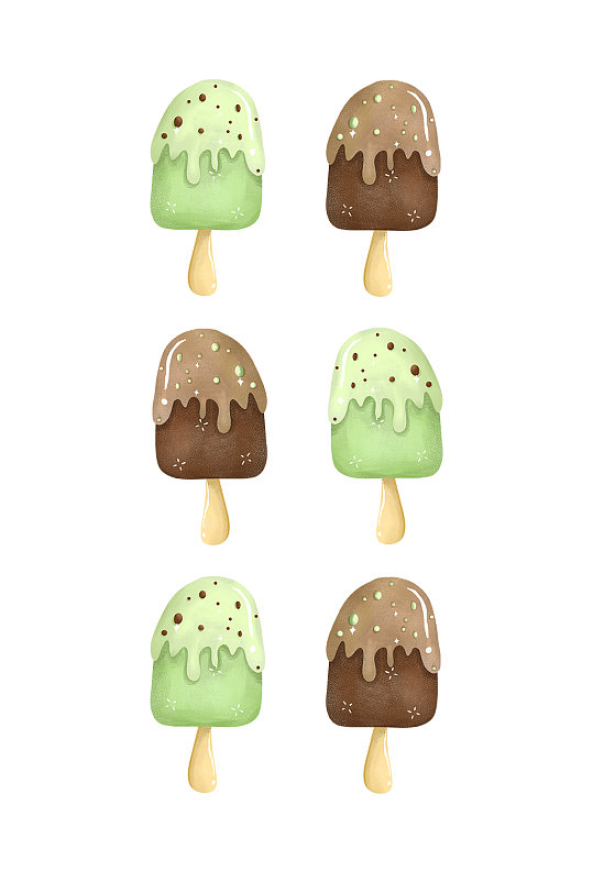 夏天冰淇淋装饰图案