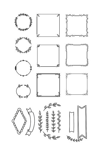 边框花纹装饰素材饰花纹装饰