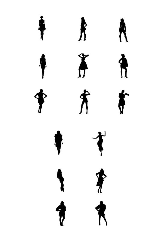 舞蹈人物剪影人物元素