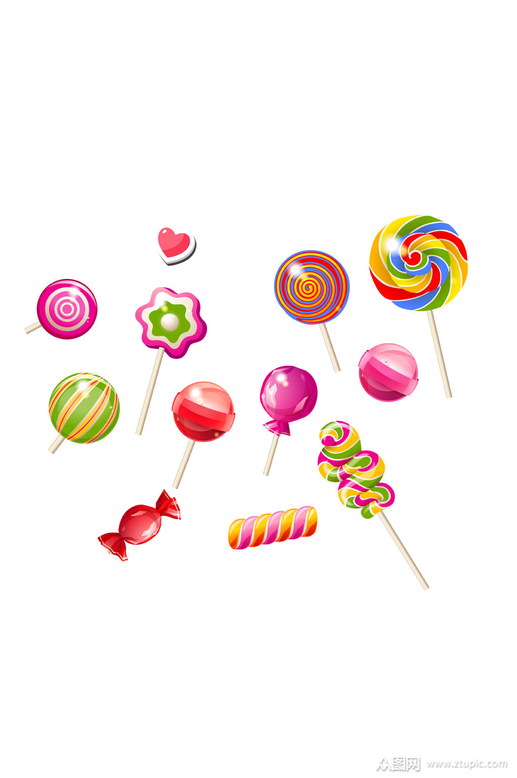 棒棒糖糖果元素六一儿童节素材