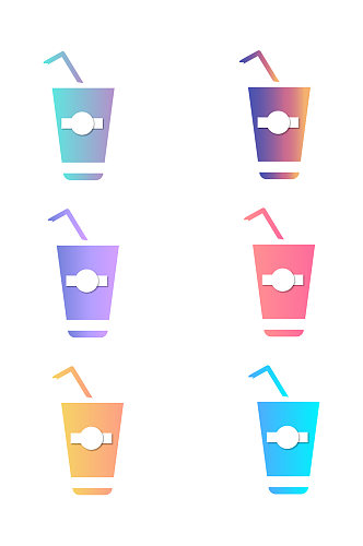 夏季饮料图标元素