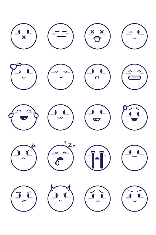 可爱蔬菜玉米表情图标插画立即下载笑脸表情线型矢量图标icon更多格式