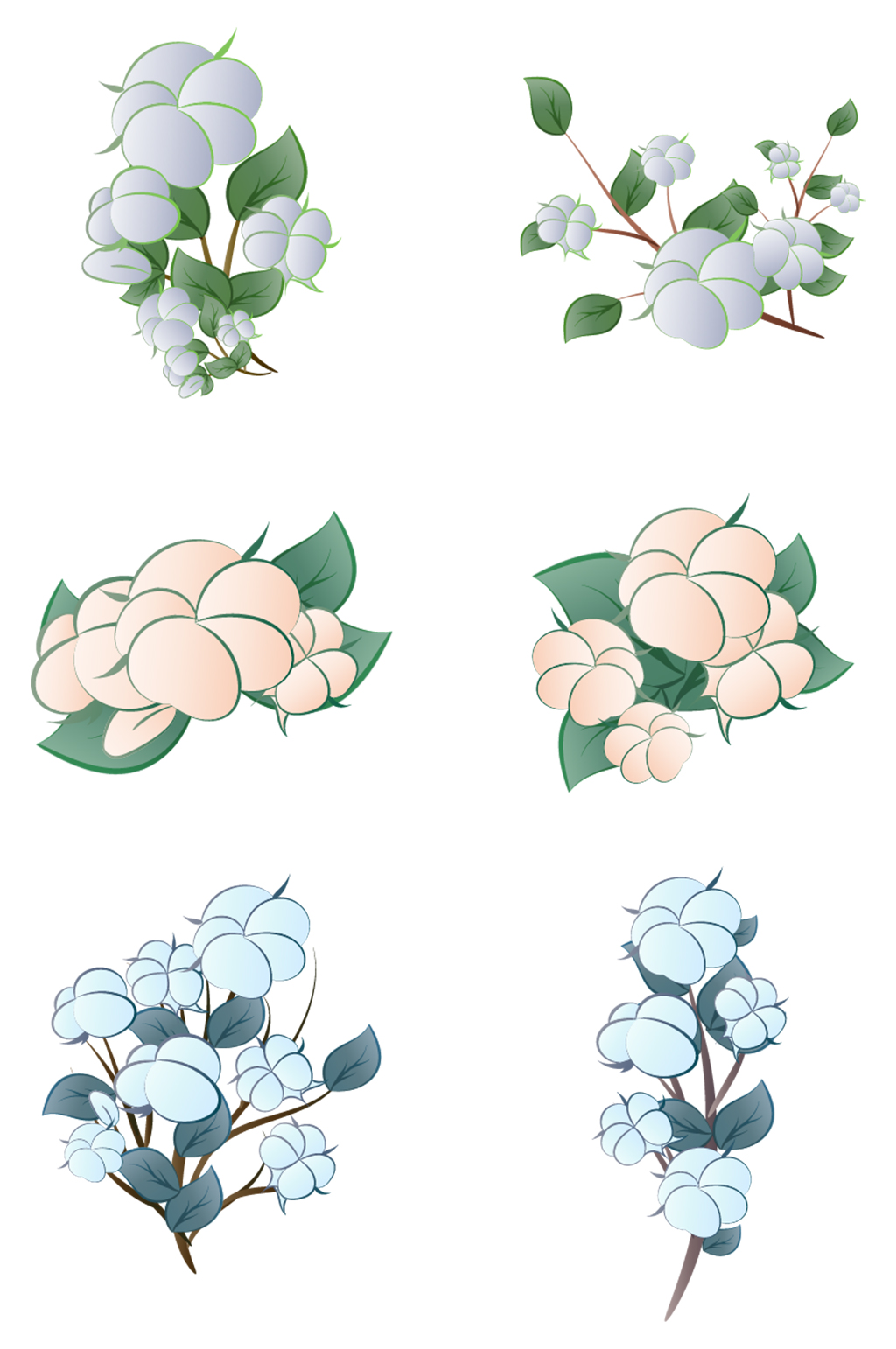 卡通棉花矢量免抠图素材