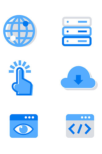 网页科技常用网络手机互联网扁平图标