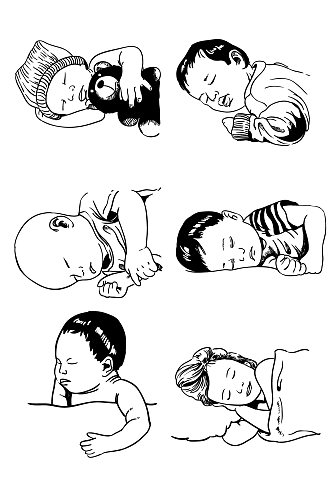 睡眠日儿童睡眠手绘