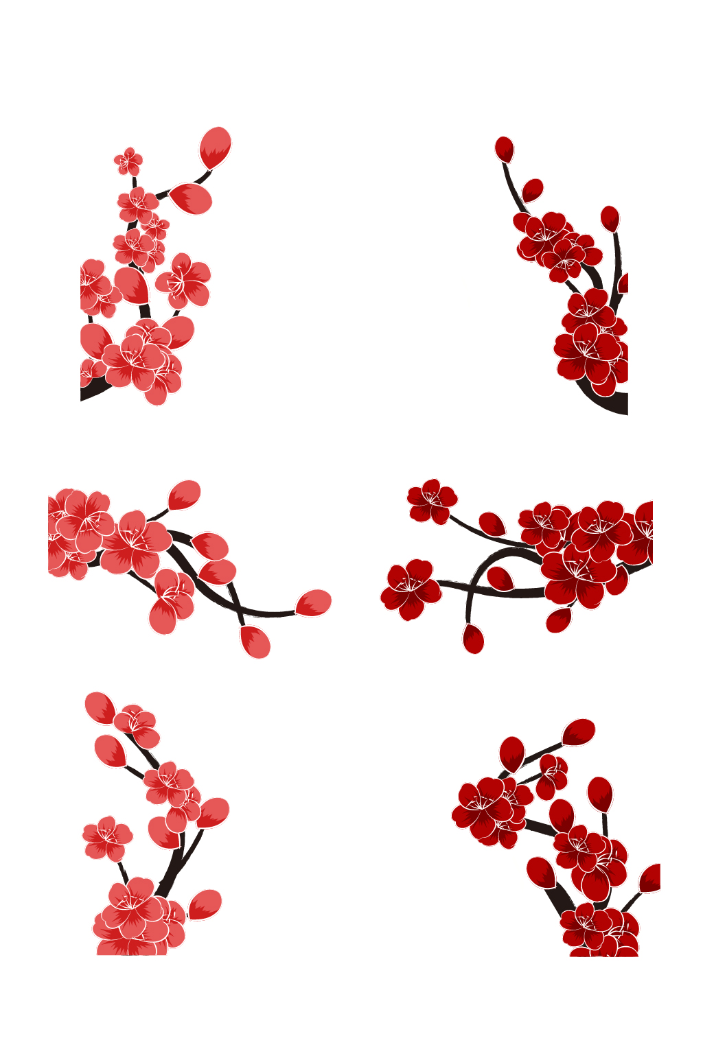 梅花简约海报立即下载创意插画风格冬至户外海报立即下载冬天雪人手绘