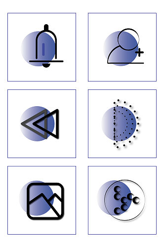 矢量功能手机程序icon