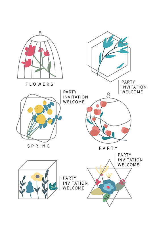ins风小清新装饰图案