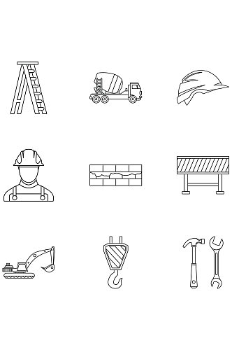 建筑工具图标设置概述9个建筑工具