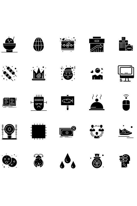 集团的25种现代固体标志符号集