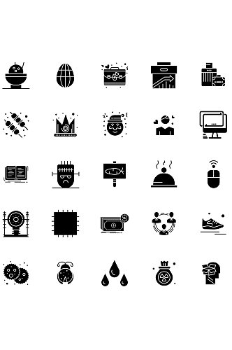 集团的25种现代固体标志符号集
